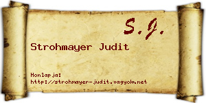 Strohmayer Judit névjegykártya